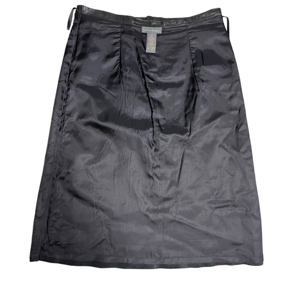 Vintage y2k 90s Genuine Leather Banana Republic Midi Skirt - Picture 7 of 12